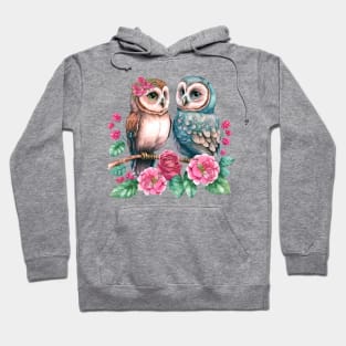 owl Blue Hoodie